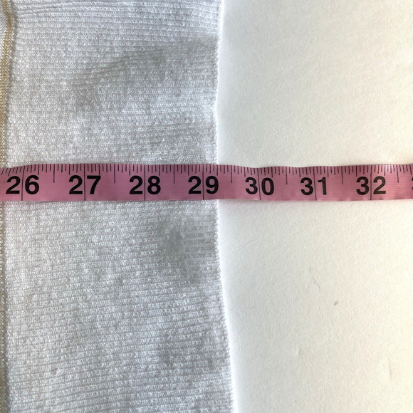 Cynthia Rowley Cardigan Sweater Womens Size XL White Linen Open Front Coastal - Picture 6 of 6